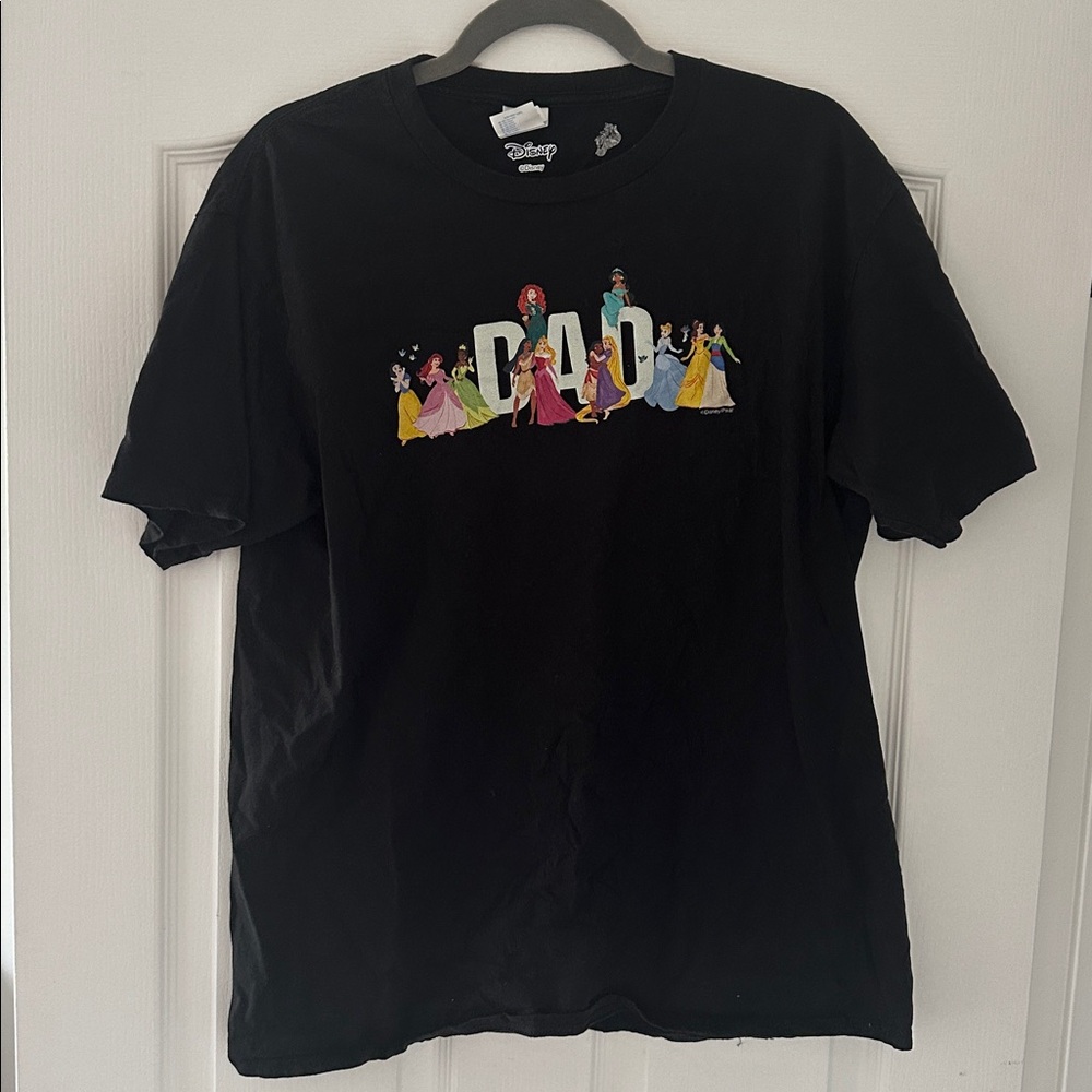 Disney Princess DAD Black Crew Neck Tee